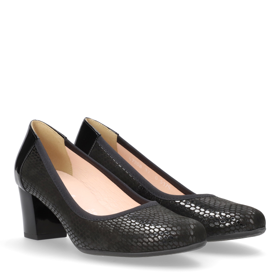  Black leather pumps 5175 Bioeco by Arka