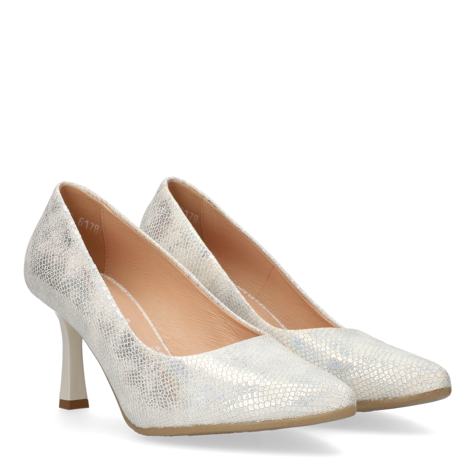  White Leather Pumps 6178 Bioeco by Arka