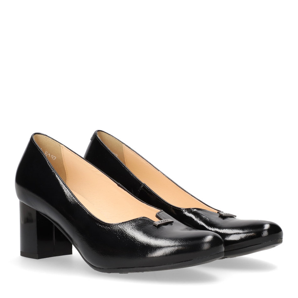  Black leather pumps 6192 Bioeco by Arka