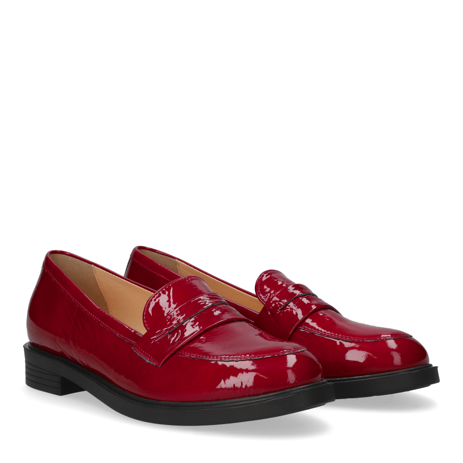  Red Patent Leather Loafers 6583 Bioeco by Arka