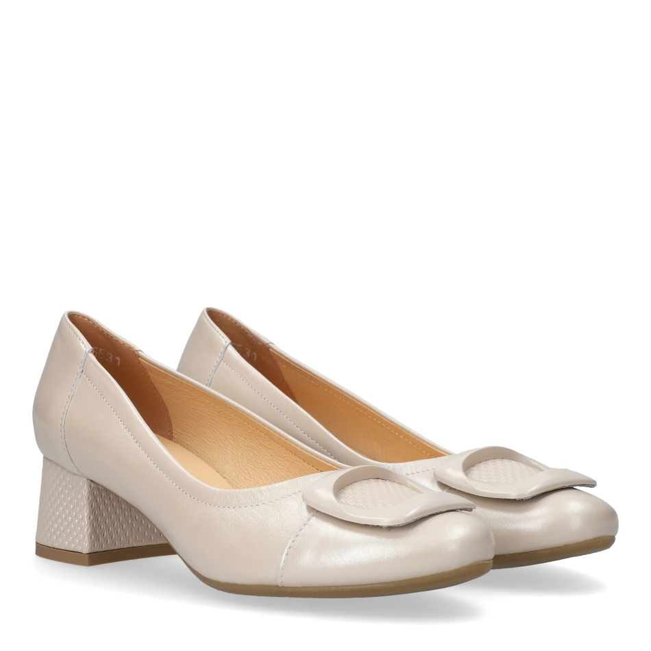  Pearl Leather Pumps 6631 Bioeco by Arka