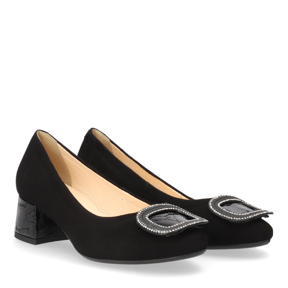  Black suede pumps 6641 Bioeco by Arka