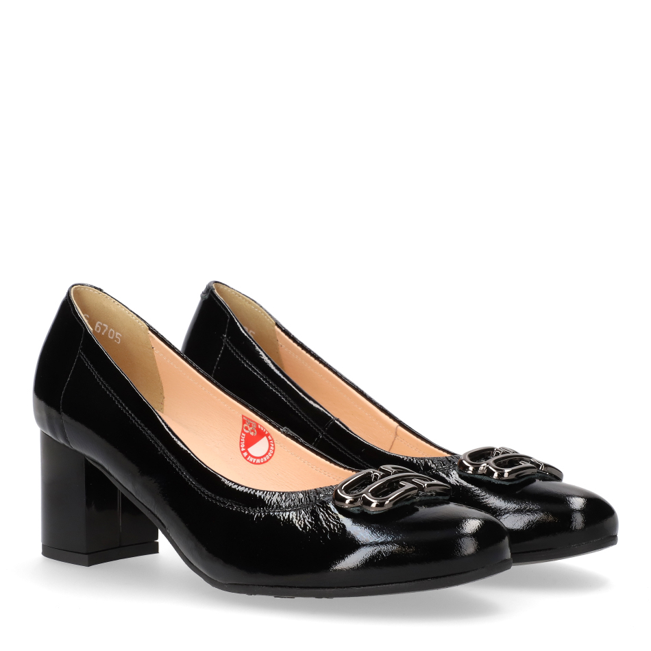  Black Patent Leather Pumps 6705 Bioeco by Arka