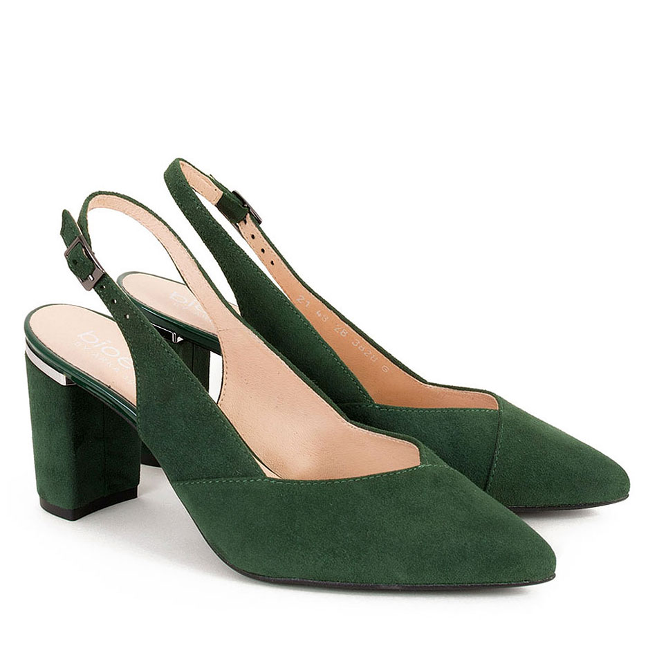 Green velor sandals - Sandals - Women\