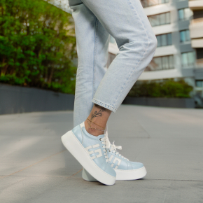  Niebieskie skórzane sneakersy 1032 Bioeco by Arka