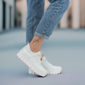  Białe skórzane buty sportowe 1215 Bioeco by Arka