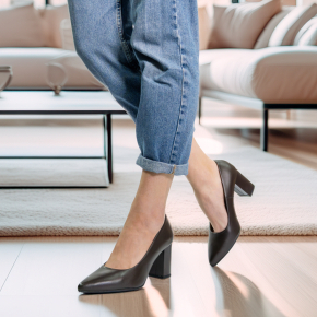  Brązowe skórzane czółenka 6010 Bioeco by Arka