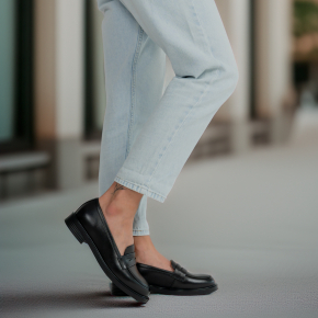  Black Leather Loafers 6583 Bioeco by Arka