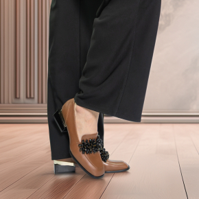  Brązowe skórzane półbuty 6689 Bioeco by Arka