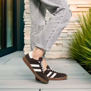  Brązowo-białe skórzane buty sportowe 6815 Bioeco by Arka