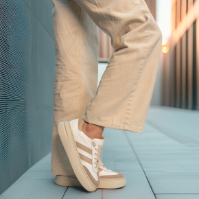  Biało beżowe sneakersy 6945 Bioeco by Arka