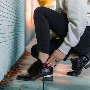  Brązowe skórzane botki 7906 Bioeco by Arka