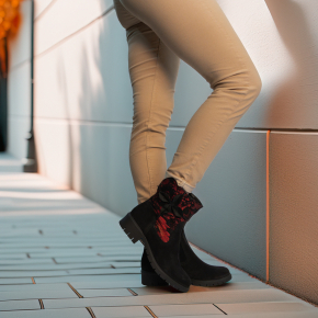  Czarne skórzane botki 7969 Bioeco by Arka