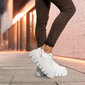  Białe skórzane sneakersy 1018 Bioeco by Arka