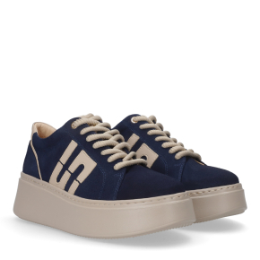  Granatowe zamszowe sneakersy 1032 Bioeco by Arka