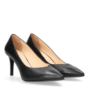  Czarne skórzane czółenka 1088 Bioeco by Arka