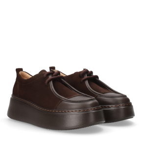  Czekoladowe welurowe sneakersy 1177 Bioeco by Arka