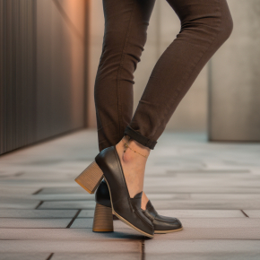  Brązowe skórzane półbuty 6374 Bioeco by Arka