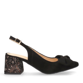  Czarne zamszowe sandały 4218 Bioeco by Arka