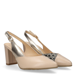  Beżowe skórzane sandały 4295 Bioeco by Arka