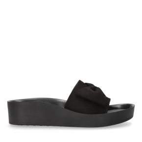  Czarne zamszowe klapki 4324 Bioeco by Arka