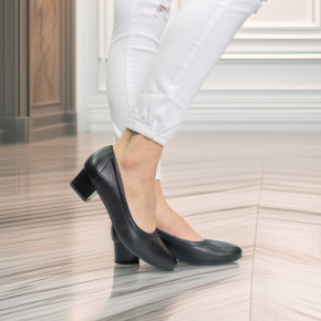  Czarne skórzane czółenka 5627 Bioeco by Arka