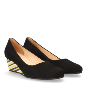  Czarne zamszowe czółenka 5988 Bioeco by Arka