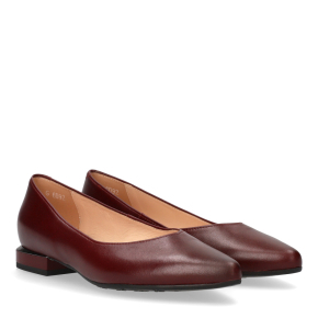  Bordo skórzane baleriny 6092 Bioeco by Arka