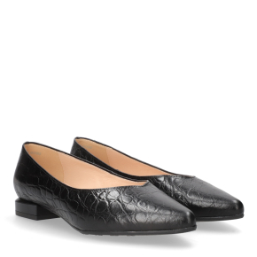  Czarne skórzane baleriny 6092 Bioeco by Arka