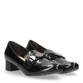  Czarne skórzane czółenka 6120 Bioeco by Arka