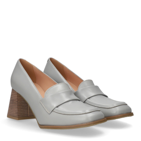  Szare skórzane półbuty 6374 Bioeco by Arka