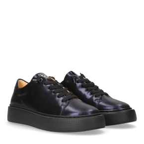  Granatowe skórzane buty sportowe 6456 Bioeco by Arka