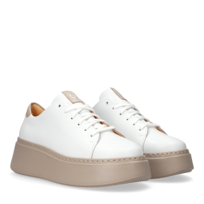  Białe skórzane sneakersy 6496 Bioeco by Arka