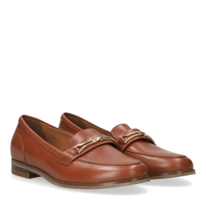  Brązowe skórzane mokasyny 6542 Bioeco by Arka