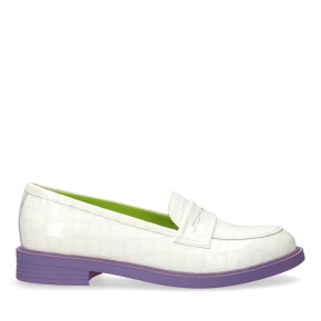  Białe mokasyny lakierowane 6583 Bioeco by Arka