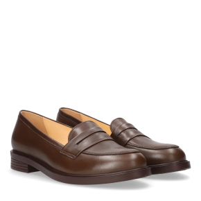  Brązowe skórzane mokasyny 6583 Bioeco by Arka