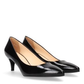  Czarne lakierowane czółenka 6624 Bioeco by Arka