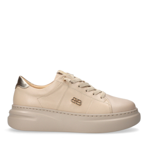  Beżowe skórzane sneakersy 6899 Bioeco by Arka