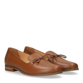  Brązowe skórzane mokasyny 6902 Bioeco by Arka