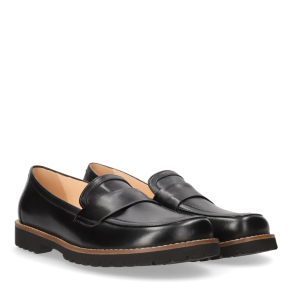  Czarne skórzane mokasyny Barefoot 6920 Bioeco by Arka