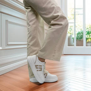  Białe skórzane sneakersy 6898 Bioeco by Arka