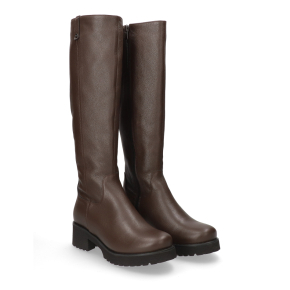  Brązowe skórzane kozaki 7644 Bioeco by Arka