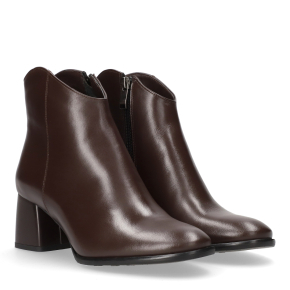  Brązowe skórzane botki 7700 Bioeco by Arka