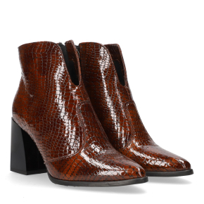  Brązowe skórzane botki 7758 Bioeco by Arka