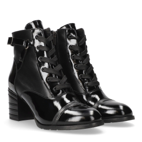  Czarne skórzane botki 7855 Bioeco by Arka