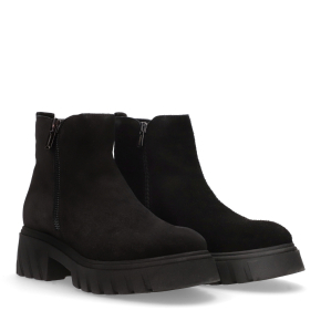  Czarne skórzane botki 7858 Bioeco by Arka
