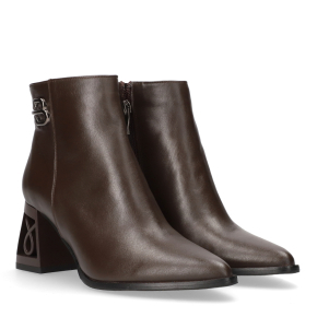  Brązowe skórzane botki 7867 Bioeco by Arka