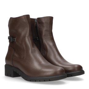  Brązowe skórzane botki 7878 Bioeco by Arka