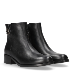  Czarne skórzane botki 7893 Bioeco by Arka