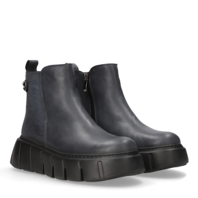  Grafitowe skórzane botki 7897 Bioeco by Arka
